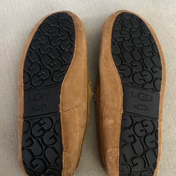 UGG Chestnut Brown Suede Shearling-Lined Slippers main image 6
